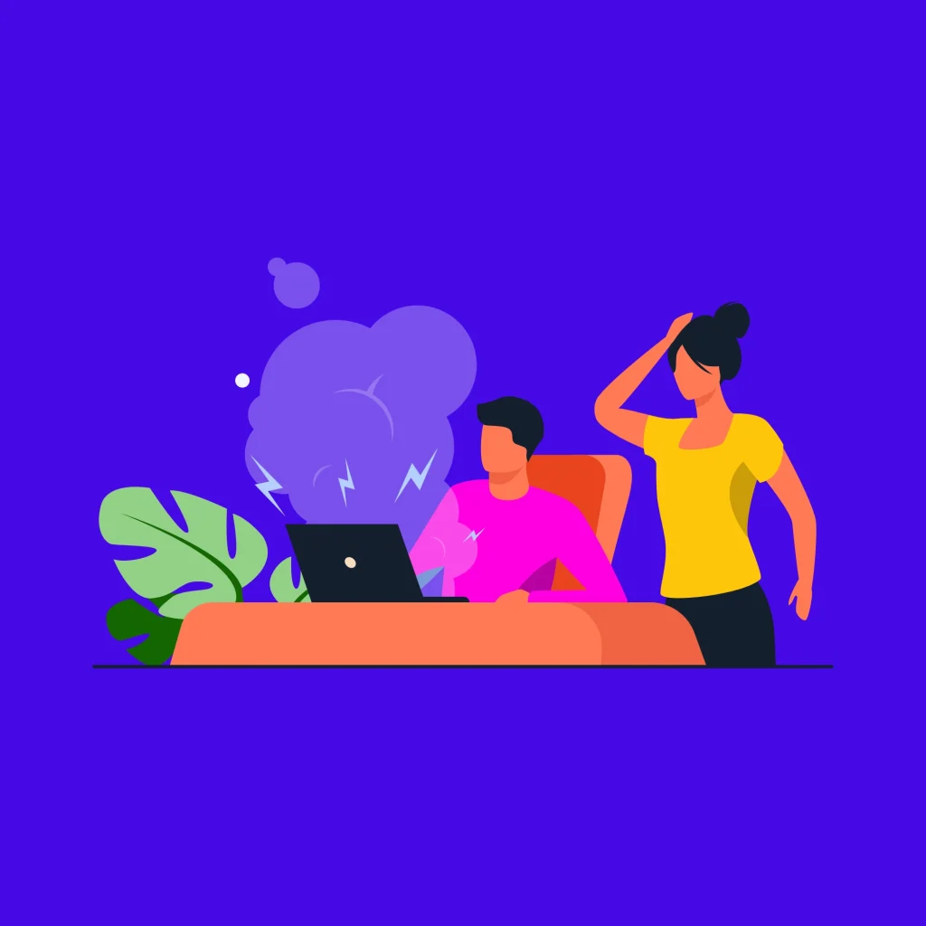 Illustration erreurs de conception web