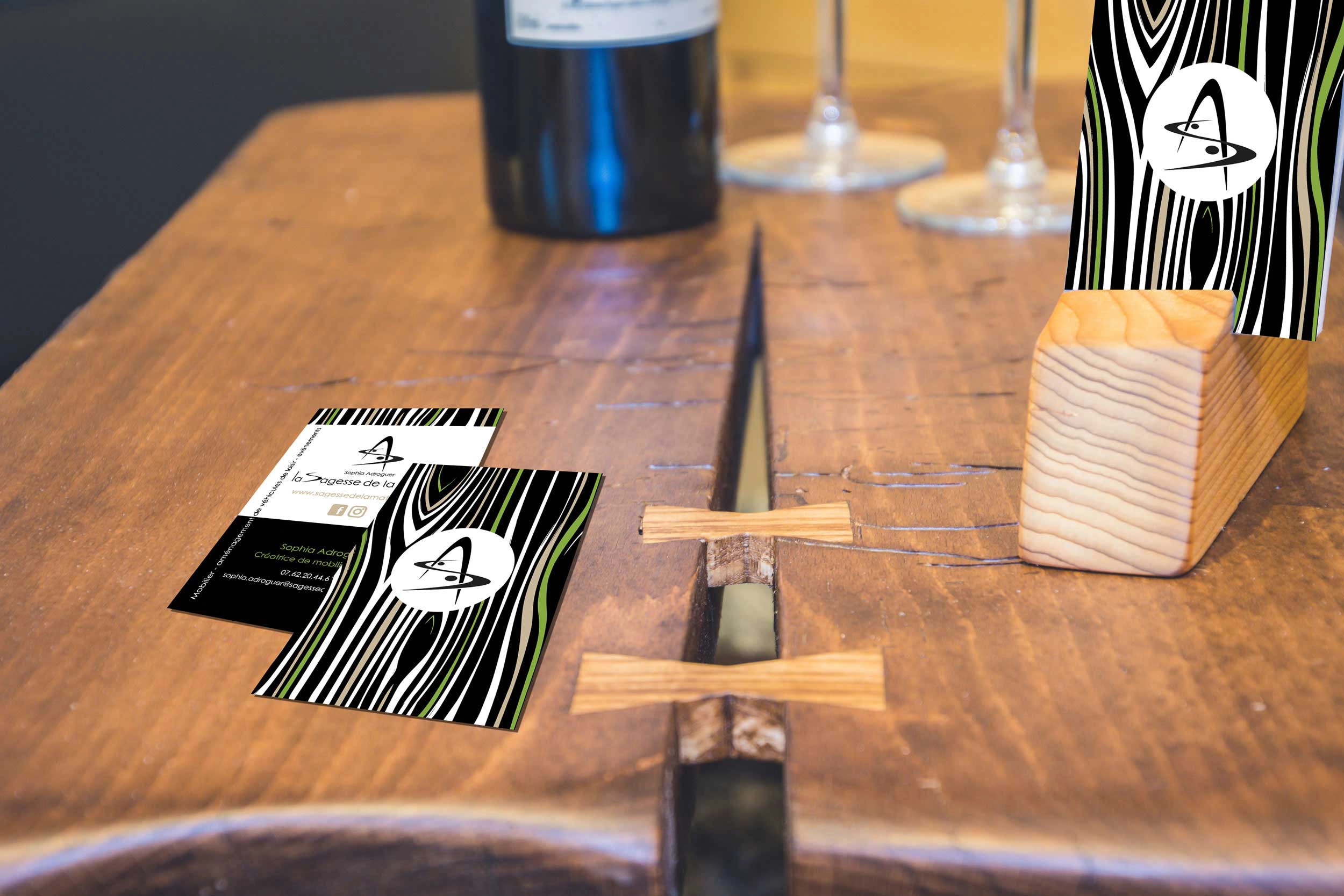 Création identité visuelle et carte de visite artisan menuisier Tours